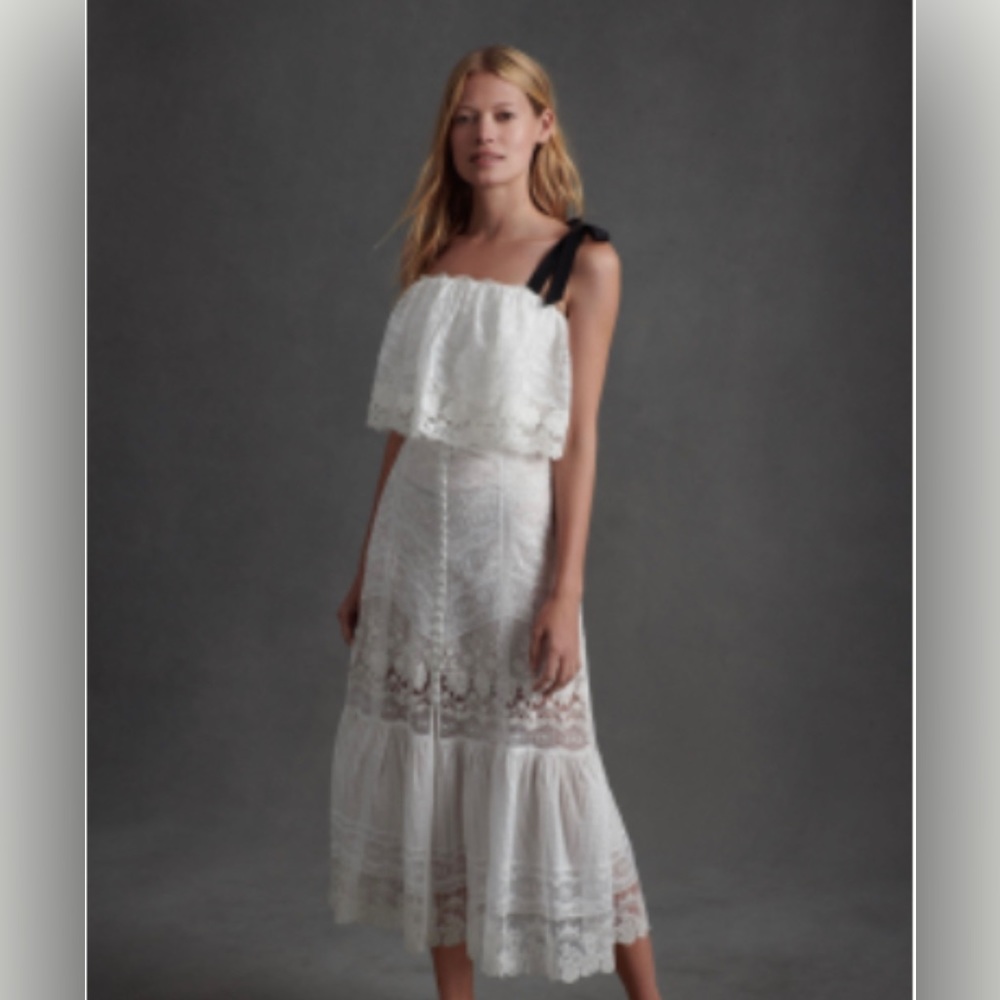 Saloni Jemi Top and Lorna Lace Skirt Size 2